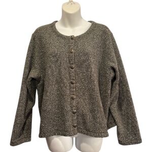 L.L. Bean Cardigan  in variegated gray. Size XL